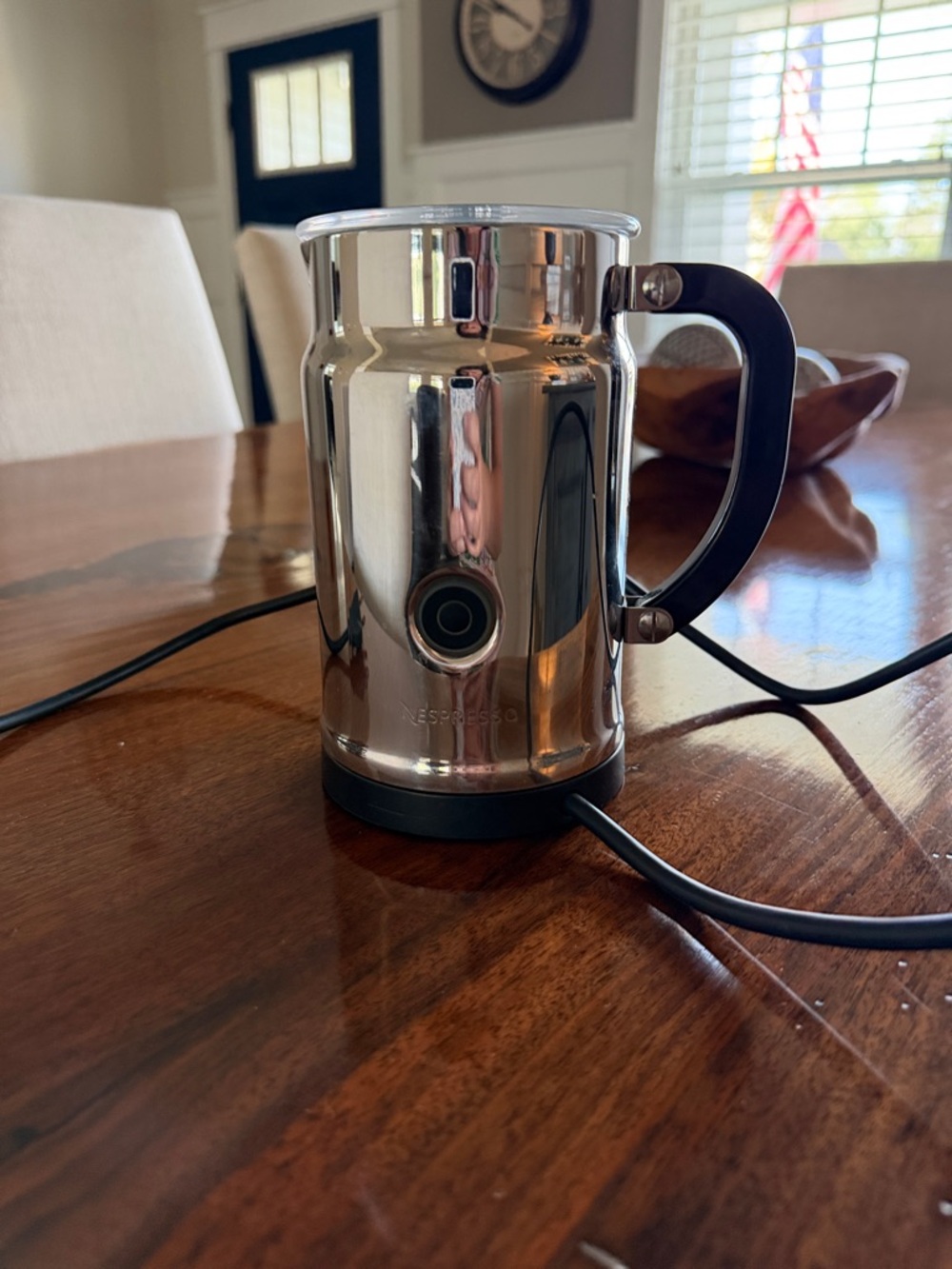 Nespresso Stainless Steel Electric Milk Frother like new . Used once